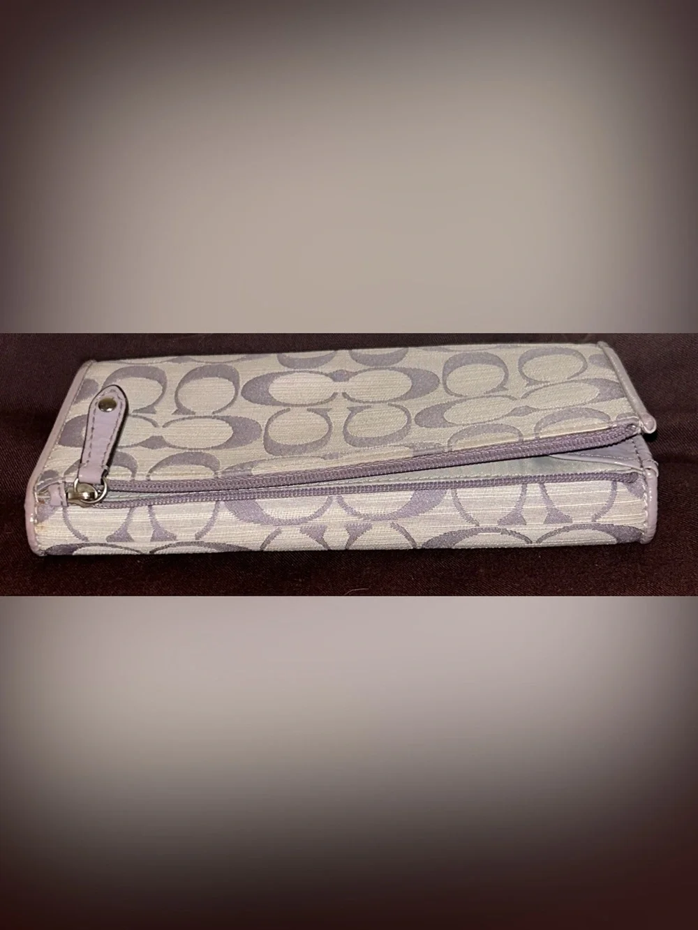 Coach Y2K RARE Lavender Color.  Alexandra Signature Slim Envelope Wallet